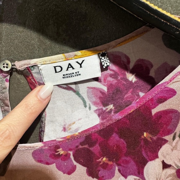 Day Birger et Mikkelsen purple Floral Long Sleeve maxi dress size L - Picture 8 of 9